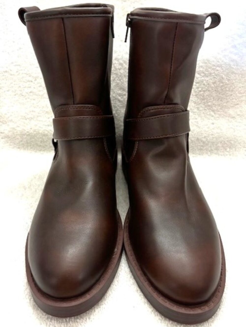 Dolce Vita Pondo zip closure brown moto booties NWOT Size 8
